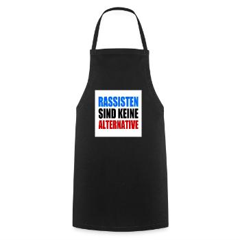 rassisten sind keine alternative - Kochschürze - Schwarz - Vorne - AI Model Male 185 dark (185cm)