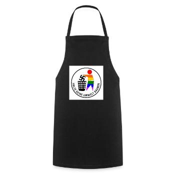 Gardez votre environnement propre - FCK FRS - Tablier de cuisine - noir - Devant - AI Model Male 185 dark (185cm)