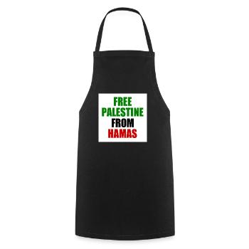 Free palestine - Tablier de cuisine - noir - Devant - AI Model Male 185 dark (185cm)