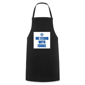 We stand with israel - Cooking Apron - black - Front - AI Model Male 185 dark (185cm)