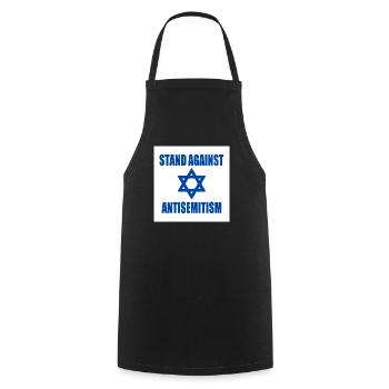 stand against antisemitism - Cooking Apron - black - Front - AI Model Male 185 dark (185cm)