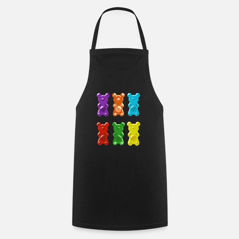 gummibärchen,bärchen,süß - Kochschürze - Schwarz