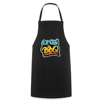 Le roi du barbecue - Tablier de cuisine - noir - Devant - AI Model Male 185 dark (185cm)