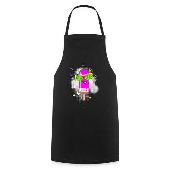 Popsicles Summer heat cool sunglasses delicious - Cooking Apron - black - Front - AI Model Male 185 dark (185cm)