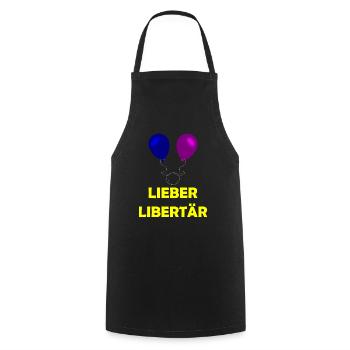 Lieber Libertär - Kochschürze - Schwarz - Vorne - AI Model Male 185 dark (185cm)