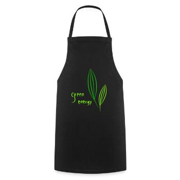 green energy - Kochschürze - Schwarz - Vorne - AI Model Male 185 dark (185cm)