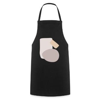 Abstraktes Design verschiedene Formen - Kochschürze - Schwarz - Vorne - AI Model Male 185 dark (185cm)