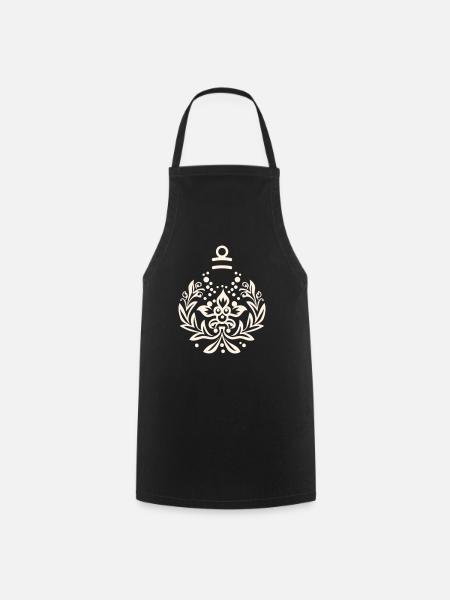 Christmas bauble ornament - Cooking Apron - black