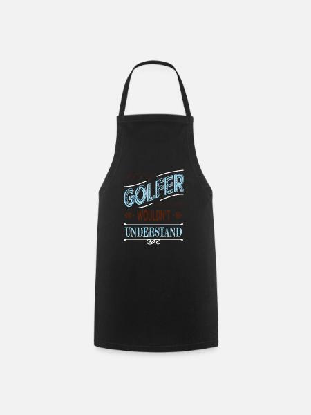 GolfCoachGift GolfCoachGifts Golflover Golfgirl - Cooking Apron - black