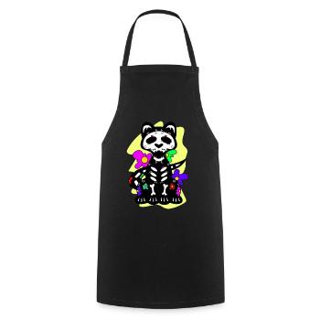 Day of the dead Katze mit Blumen mexikanisches - Kochschürze - Schwarz - Vorne - AI Model Male 185 dark (185cm)