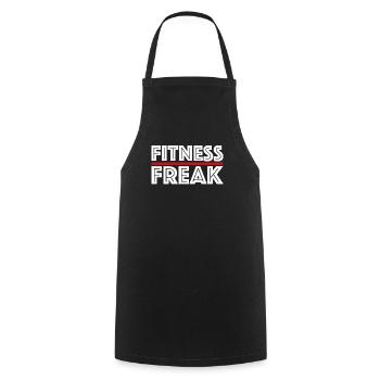 Fitness Freak | Gym, Bodybuilding, Health - Cooking Apron - black - Front - AI Model Male 185 dark (185cm)