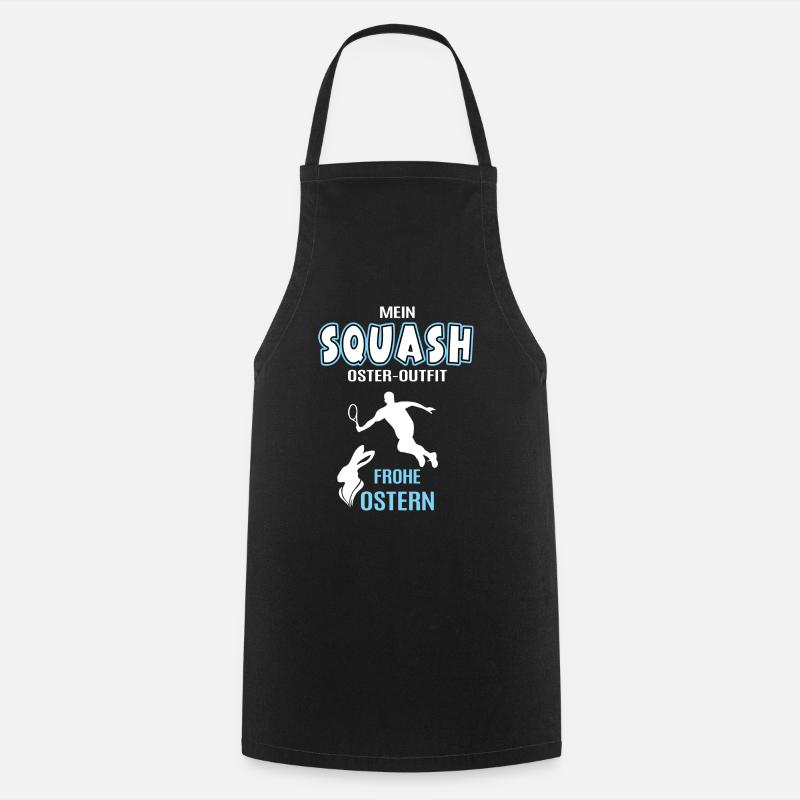 Squash Oster Outfit Ostergeschenk Squasher Spieler - Kochschürze - Schwarz