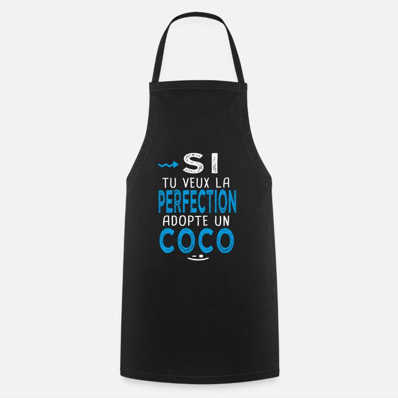 la perfection adopte un Coco Cadeau Corentin - Tablier de cuisine - noir