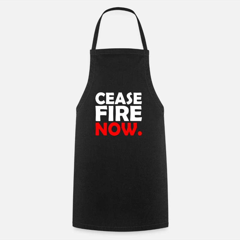 Ceasefire now - Kochschürze - Schwarz