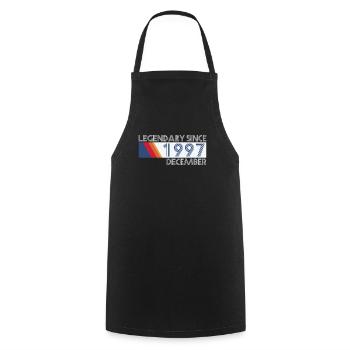 Retro SiFi Legendary since December 1997 - Birth - Cooking Apron - black - Front - AI Model Male 185 dark (185cm)