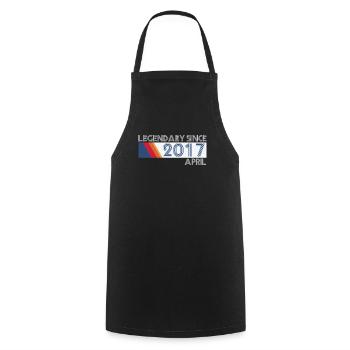 Retro SiFi Legendary since April 2017 - Birthday - Cooking Apron - black - Front - AI Model Male 185 dark (185cm)