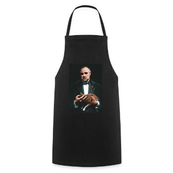 Le Parrain Film De Mafia Don Corleone Avec Chat - Tablier de cuisine - noir - Devant - AI Model Male 185 dark (185cm)