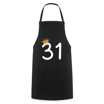 31 - Cooking Apron - black - Front - AI Model Male 185 dark (185cm)