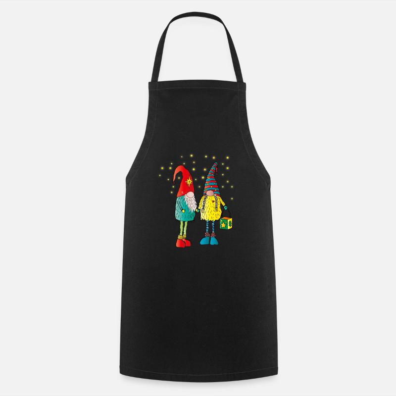 Weihnachtswichteln - Kochschürze - Schwarz