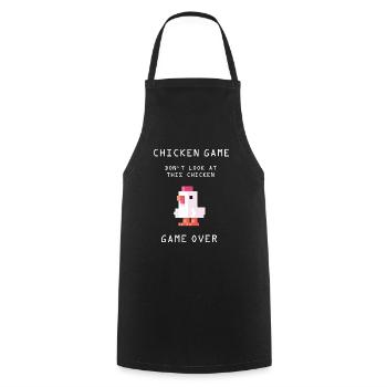 Chicken Game - Tablier de cuisine - noir - Devant - AI Model Male 185 dark (185cm)