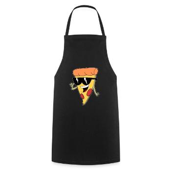 Drôle pizza avec des lunettes de soleil idée cadeau cool - Tablier de cuisine - noir - Devant - AI Model Male 185 dark (185cm)