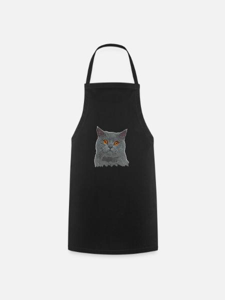 Britisch Kurzhaar Katze - BKH - Katzen Geschenk - Kochschürze - Schwarz