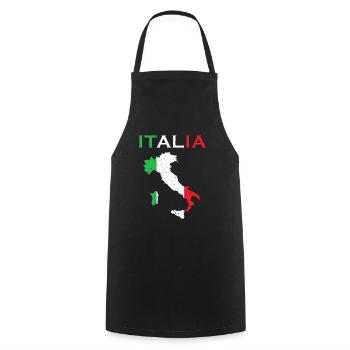 Italia Italien Flagge Italiener - Kochschürze - Schwarz - Vorne - AI Model Male 185 dark (185cm)