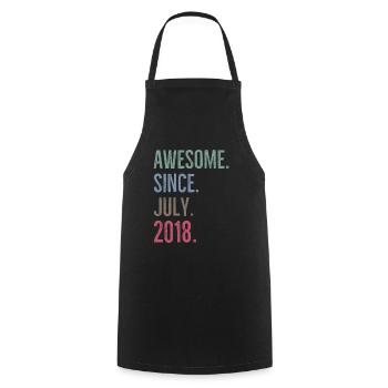 Awesome Since July 2018 - Cooking Apron - black - Front - AI Model Male 185 dark (185cm)