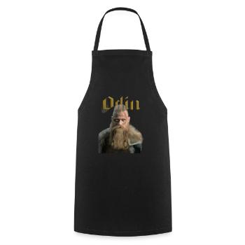 Junger Odin-Allvater - Kochschürze - Schwarz - Vorne - AI Model Male 185 dark (185cm)