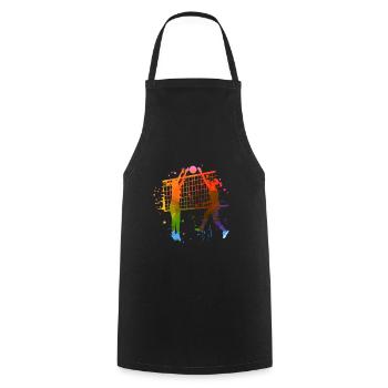 volleyball Design pour les amateurs de volley-ball - Tablier de cuisine - noir - Devant - AI Model Male 185 dark (185cm)