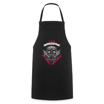 I am a tattoo artist, yes it will hurt - Cooking Apron - black - Front - AI Model Male 185 dark (185cm)