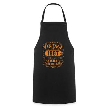 Vintage 1967 Edition Limitée - Tablier de cuisine - noir - Devant - AI Model Male 185 dark (185cm)