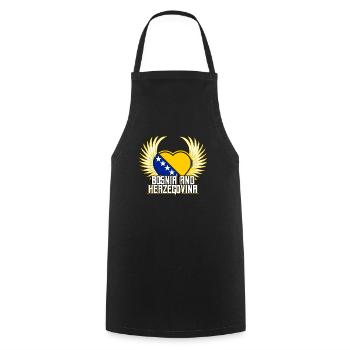 Bosnia and Herzegovina - Cooking Apron - black - Front - AI Model Male 185 dark (185cm)