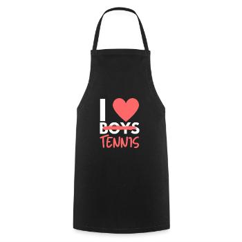 Joueur de tennis Jeu de tennis Tennis Tenue femme - Tablier de cuisine - noir - Devant - AI Model Male 185 dark (185cm)