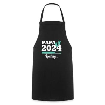 Papa 2024 loading - Tablier de cuisine - noir - Devant - AI Model Male 185 dark (185cm)