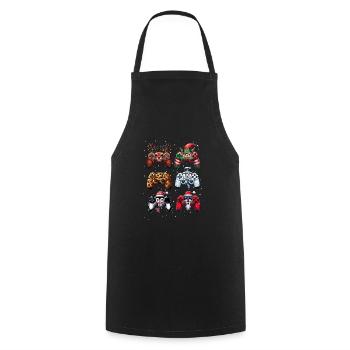 Gamer Gaming Gamer Gamepad Joystick Console - Cooking Apron - black - Front - AI Model Male 185 dark (185cm)