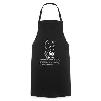 Kation Chemiker Physiker Lustig Geschenk Katze - Kochschürze - Schwarz - Vorne - AI Model Male 185 dark (185cm)