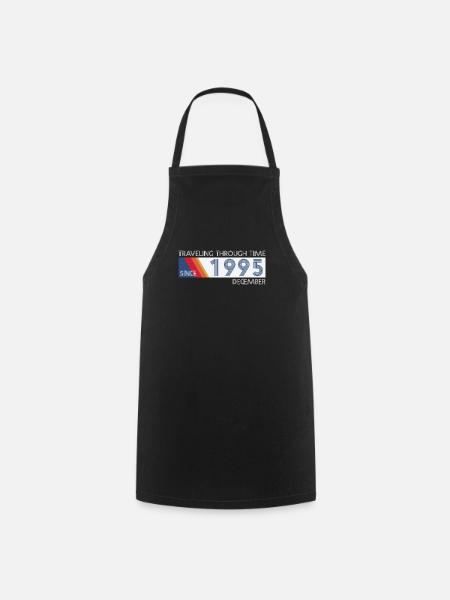 Drôle de voyage dans le temps anniversaire Design décembre 1995 - Tablier de cuisine - noir