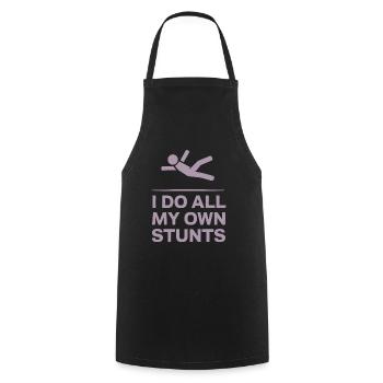 Stick Figure Saying I Make All My Own - Cooking Apron - black - Front - AI Model Male 185 dark (185cm)