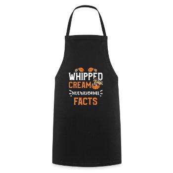 Valeurs nutritionnelles de la crème fouettée - Tablier de cuisine - noir - Devant - AI Model Male 185 dark (185cm)