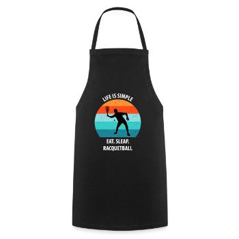 Racqueetball - Tablier de cuisine - noir - Devant - AI Model Male 185 dark (185cm)
