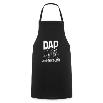 Dad Lead teach love - Cooking Apron - black - Front - AI Model Male 185 dark (185cm)