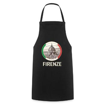 Florenz, Firenze - Kochschürze - Schwarz - Vorne - AI Model Male 185 dark (185cm)