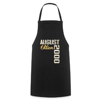 Anniversary August 2000 - Limited Edition August 2000 - Cooking Apron - black - Front - AI Model Male 185 dark (185cm)