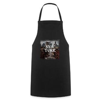 New York City - Gift Idea - Cooking Apron - black - Front - AI Model Male 185 dark (185cm)