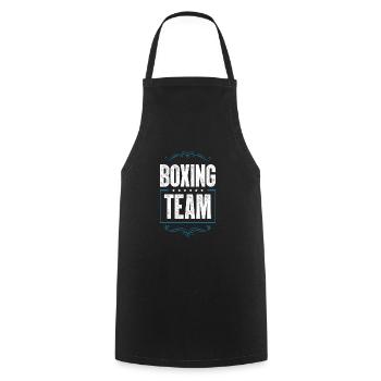 Équipe de boxe - Tablier de cuisine - noir - Devant - AI Model Male 185 dark (185cm)