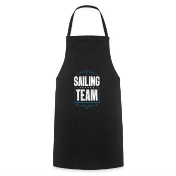 Equipe de voile - Tablier de cuisine - noir - Devant - AI Model Male 185 dark (185cm)