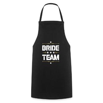 Équipe de la mariée - Tablier de cuisine - noir - Devant - AI Model Male 185 dark (185cm)