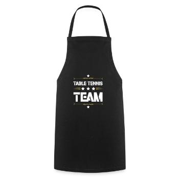 Table Tennis Team - Kochschürze - Schwarz - Vorne - AI Model Male 185 dark (185cm)