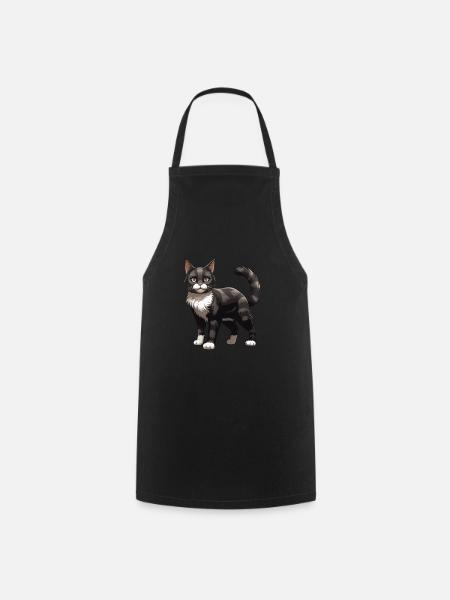 Katze Tier - Kochschürze - Schwarz